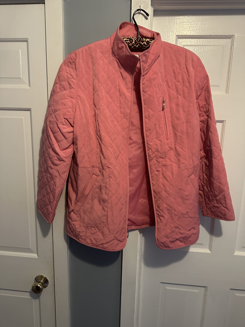 Liz Claiborne Pink Quilted Stand-Collar Puffer Jacket
